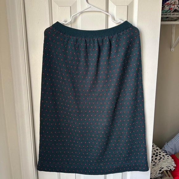 Blue Green Knit Like Skirt PANTHER - Picture 1 of 3